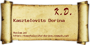 Kasztelovits Dorina névjegykártya